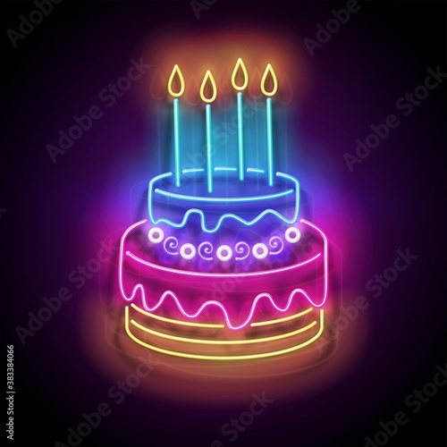 Glow Holiday Cake with Candles