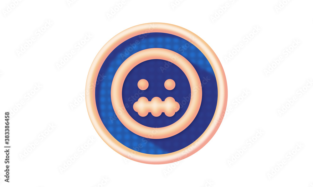 Emoji Smiley Icon Set design as dotted plastic glance badge Emoji Smiley Icon Set design as dotted plastic glance badge