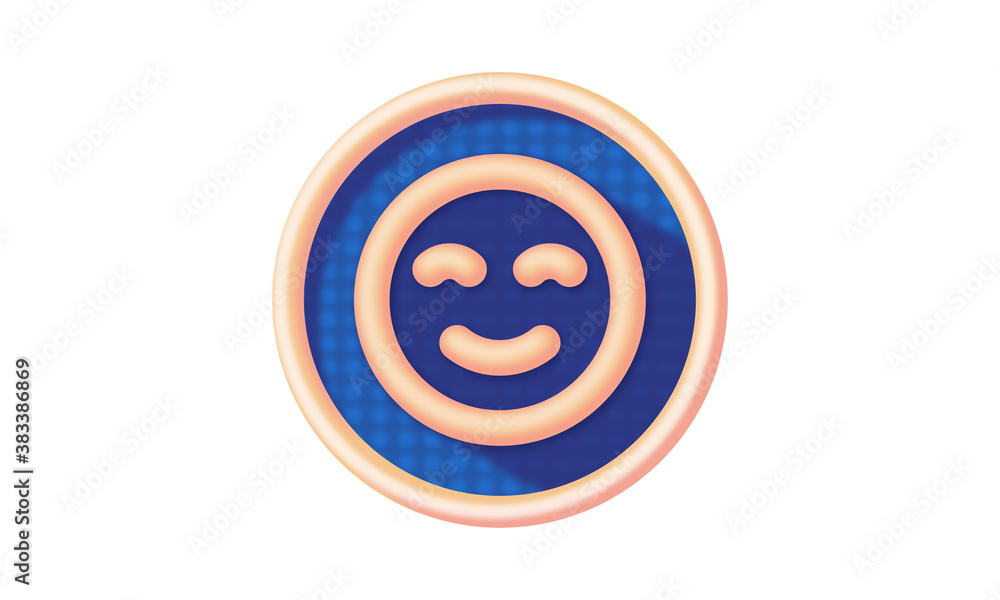 Emoji Smiley Icon Set design as dotted plastic glance badge Emoji Smiley Icon Set design as dotted plastic glance badge