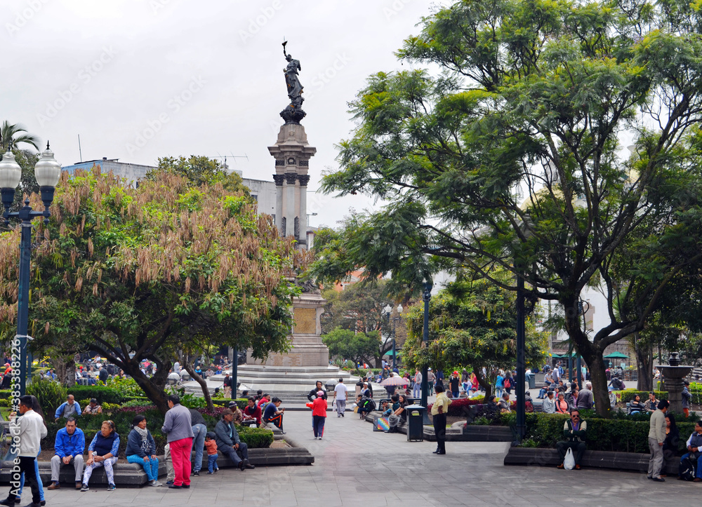 Quito, Ecuador - Independence Statue in Plaza Grande
