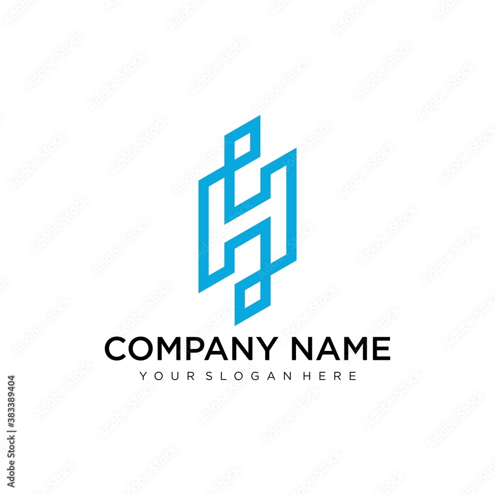 Initial H Letter Logo Design Vector Template. Monogram and Creative Alphabet Letters icon Illustration.