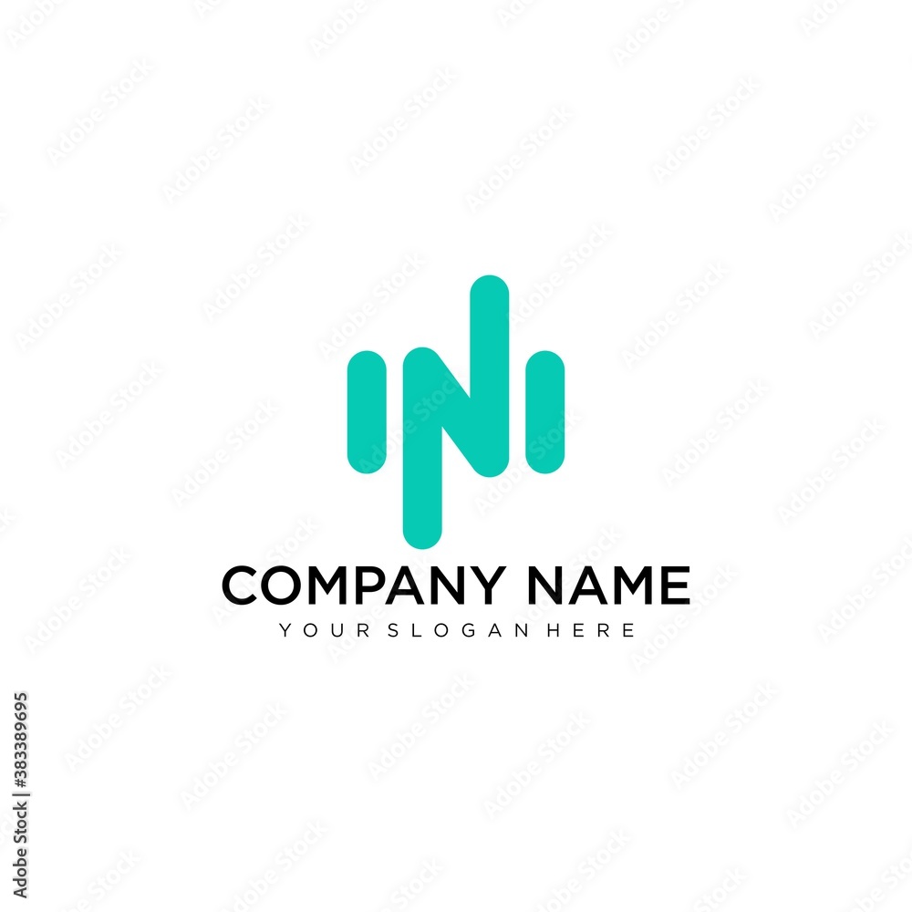 Letter N Icon Vector Logo Template Illustration Design.