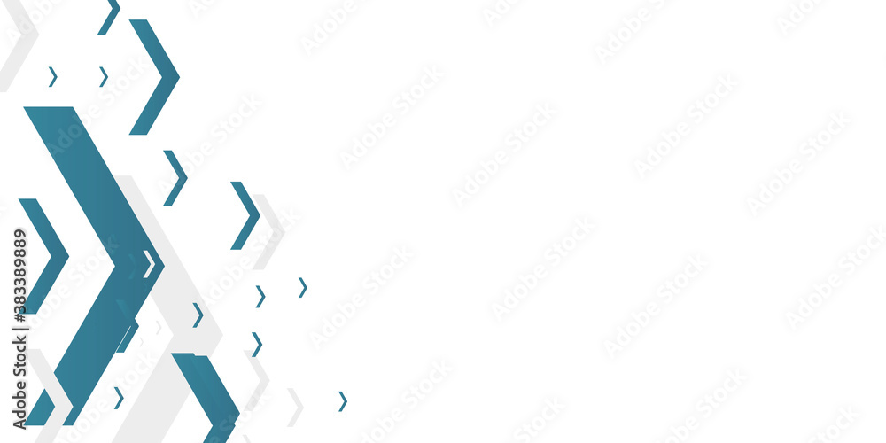 Fototapeta premium Modern blue green white abstract presentation background with arrow pattern elements