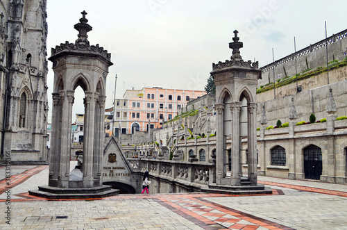 Quito, Ecuador - Outside Basílica del Voto Nacional