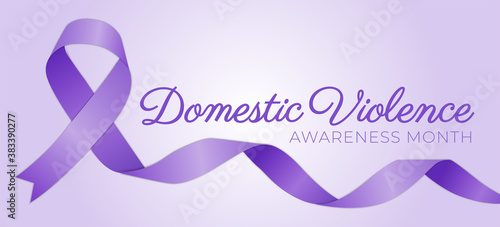 Domestic Violence Awareness Month Background Illustration