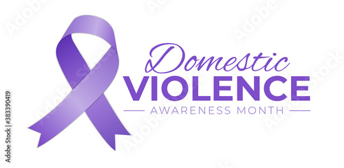 Domestic Violence Awareness Month Logo Icon Isolated