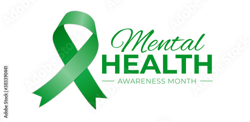 Mental Health Awareness Month Logo Icon on White Background