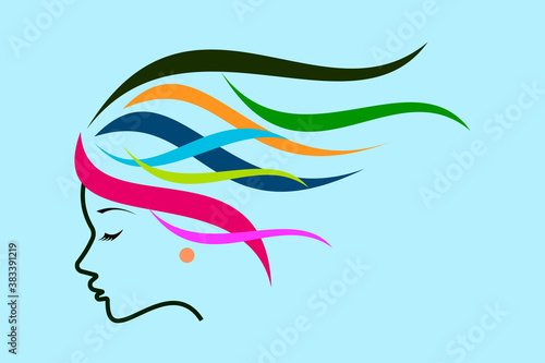 silhouette with hairstyle