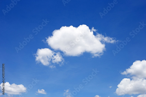 Blue sky background with cloud. Copy space