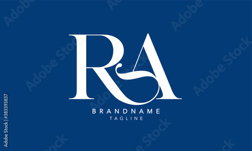Alphabet letters Initials Monogram logo RA, AR, R and A photo