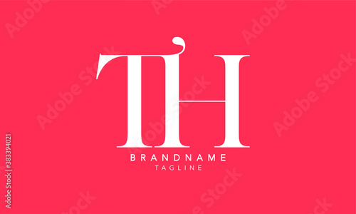 Alphabet letters Initials Monogram logo TH, HT, T and H