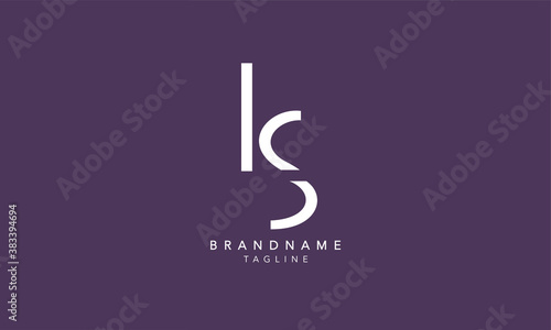 Alphabet letters Initials Monogram logo KS, SK, K and S