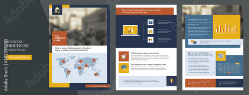 Corporate annual report template, cover,  catalog, booklet, leaflet, brochure, flyer template, magazine a4 size. Elements of infographics for report and presentations templates. Vector Illustration. 