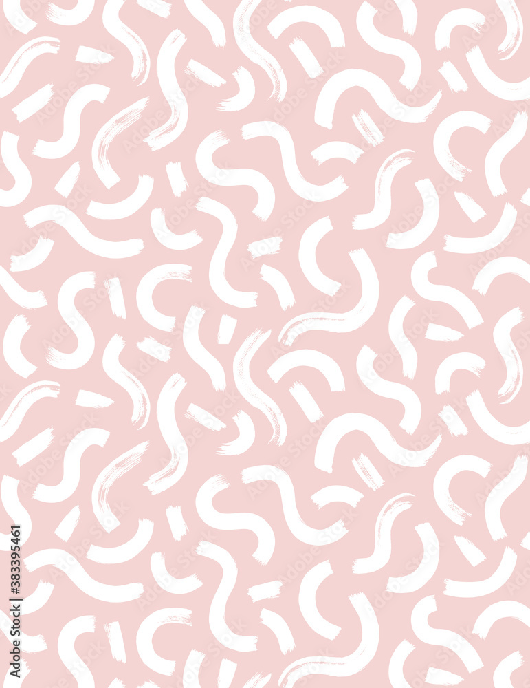 Vector hipster seamless pattern with brush stroke elements. Stylish monochrome abstract background. Vector hipster seamless pattern with brush stroke elements. Stylish monochrome abstract background.