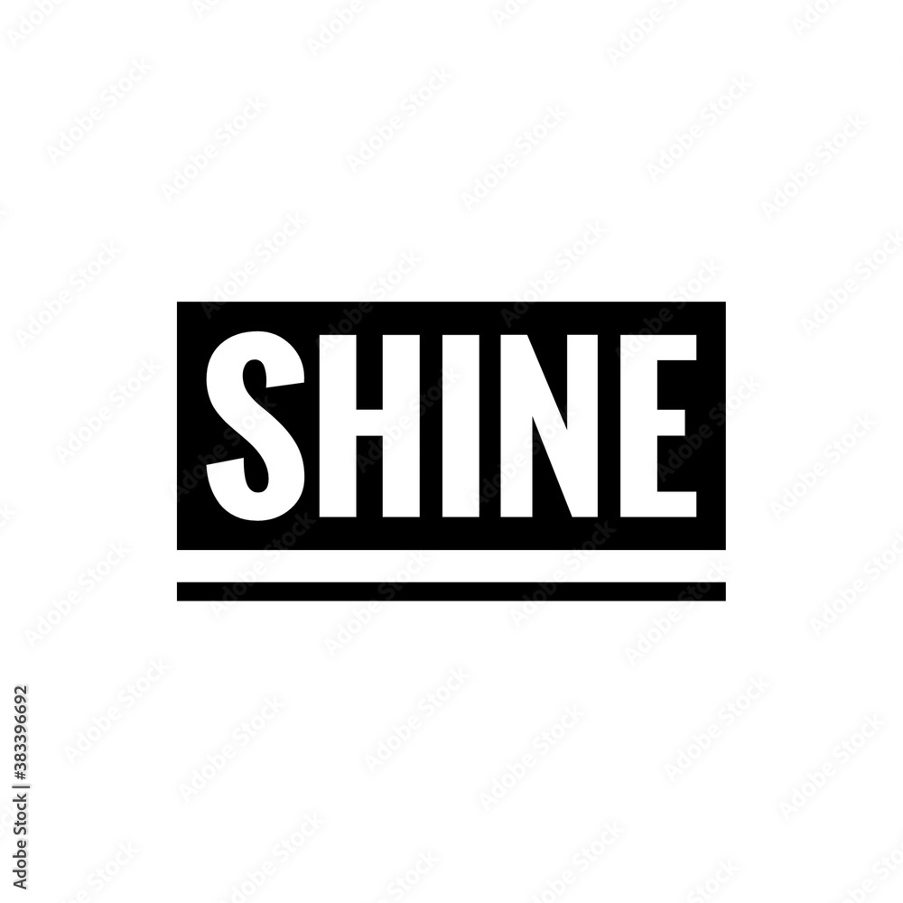 ''Shine'' word illustration lettering ''Shine'' word illustration lettering