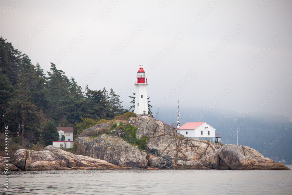 View of the Historic Lighthouse Point Park in West Vancouver off Point ...