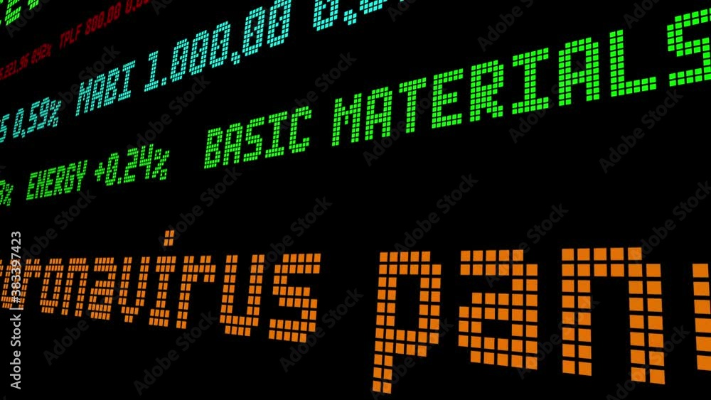 The coronavirus pandemic has hit the global economy stock ticker The coronavirus pandemic has hit the global economy stock ticker