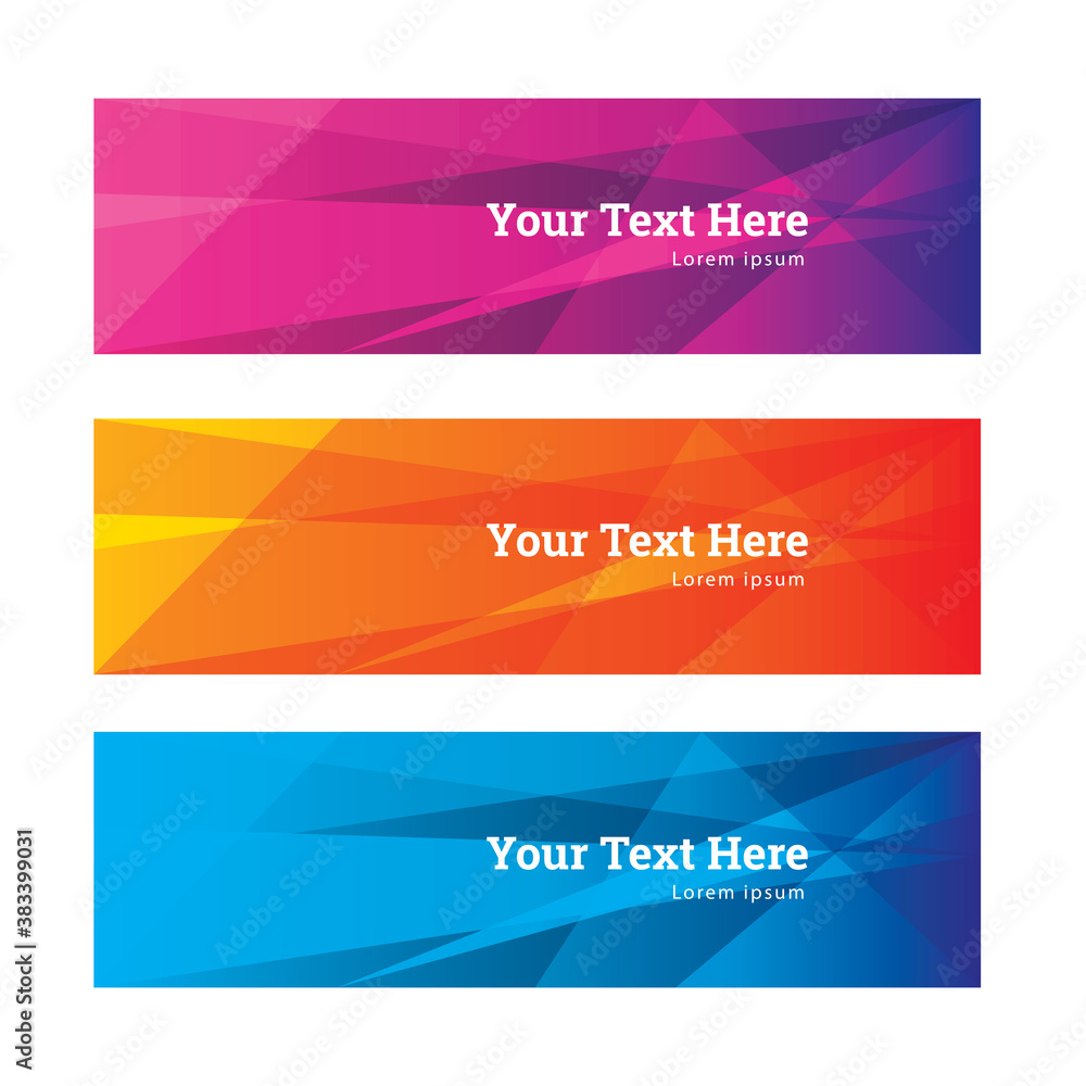 Colorful Vector Banner Design Template