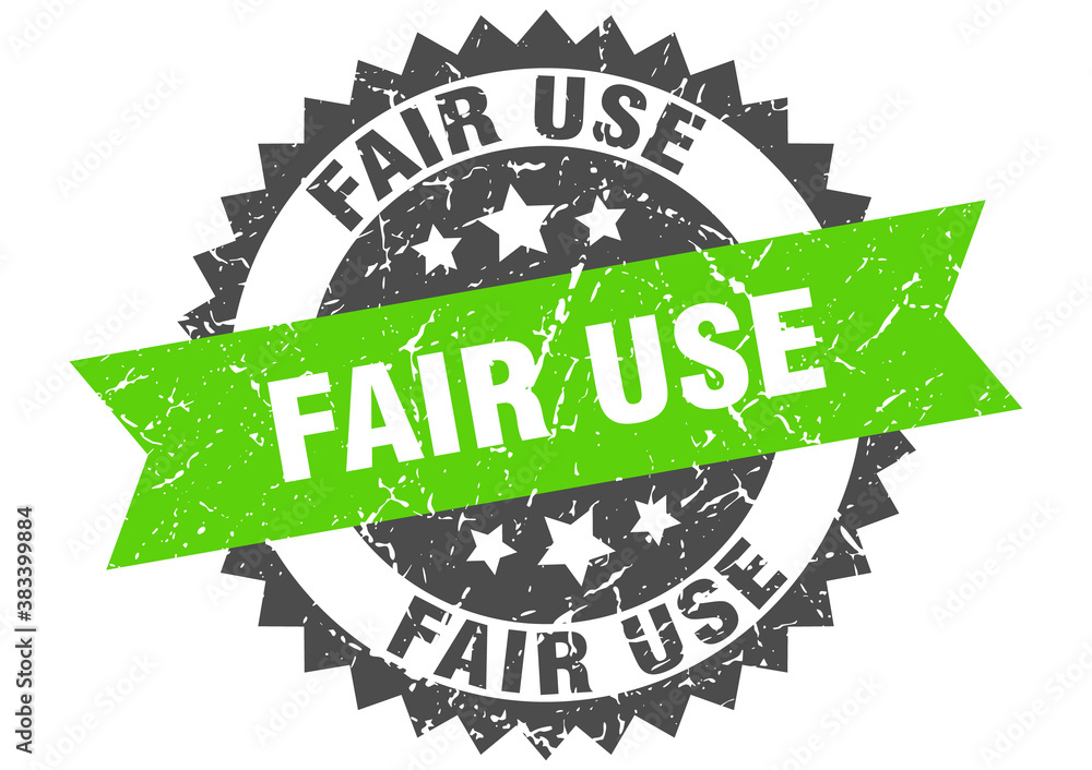 Obraz premium fair use stamp. grunge round sign with ribbon