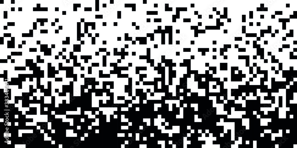 Abstract pixel gradient background. The pixels are scattered. Black and White Random Pixels Pattern. Vector Illustration. Abstract pixel gradient background. The pixels are scattered. Black and White Random Pixels Pattern. Vector Illustration.