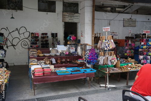 Yogyakarta  Indonesia- 20.09.2020  Local traditional handicraft seller in Malioboro  Yogyakarta  Indonesia.