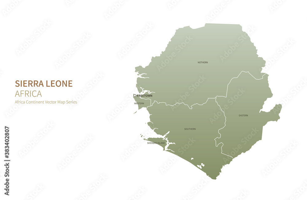 Sierra leone map. vector map of african countries. Stock Vector | Adobe ...