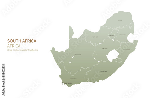 South Africa map. vector map of african countries.