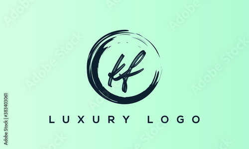 KF logo letter monogram alphabet initial icon vector design. photo