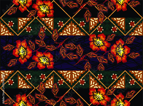 Batik Indonesian: is a technique of wax-resist dyeing applied to whole cloth, or cloth made using this technique originated from Indonesia.