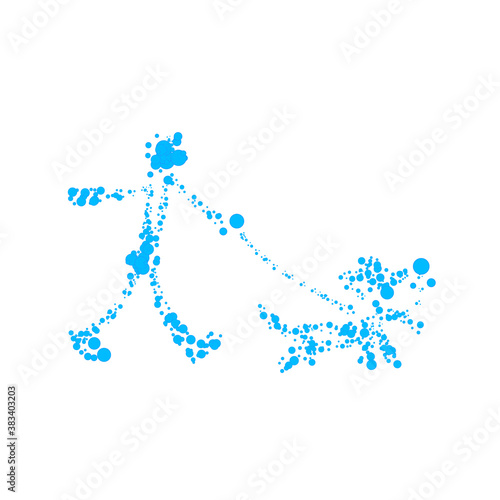 犬の散歩のベクターイラスト