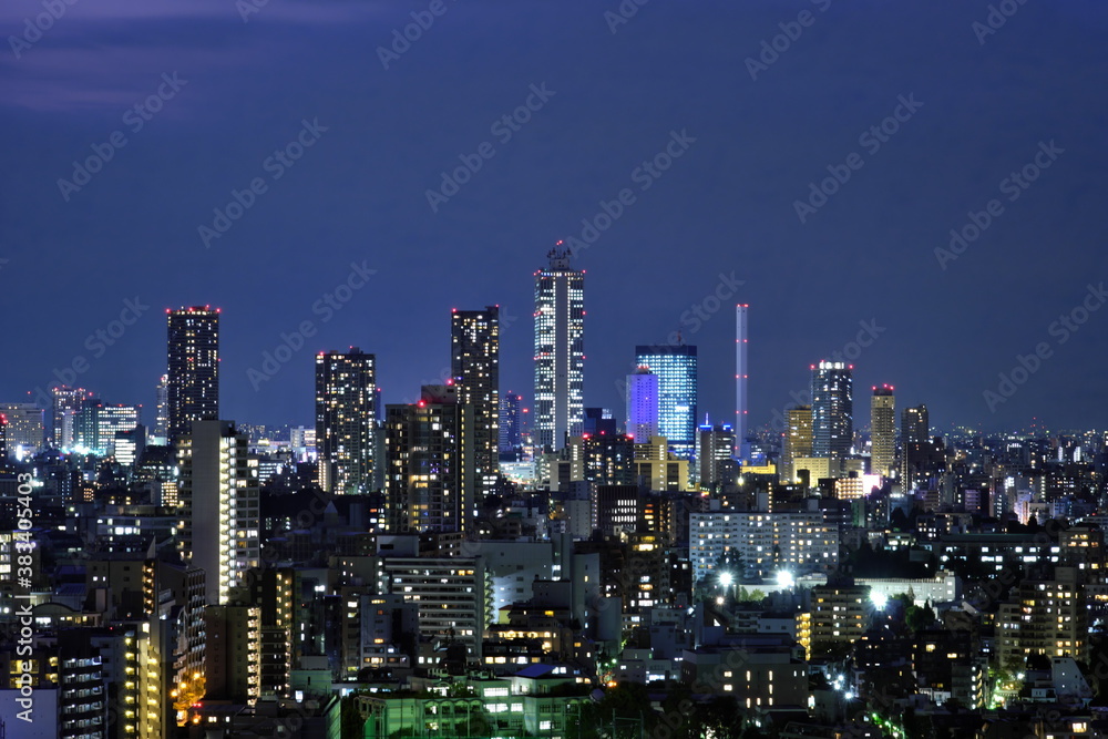 Night view of Ikebukuro, Tokyo Japan