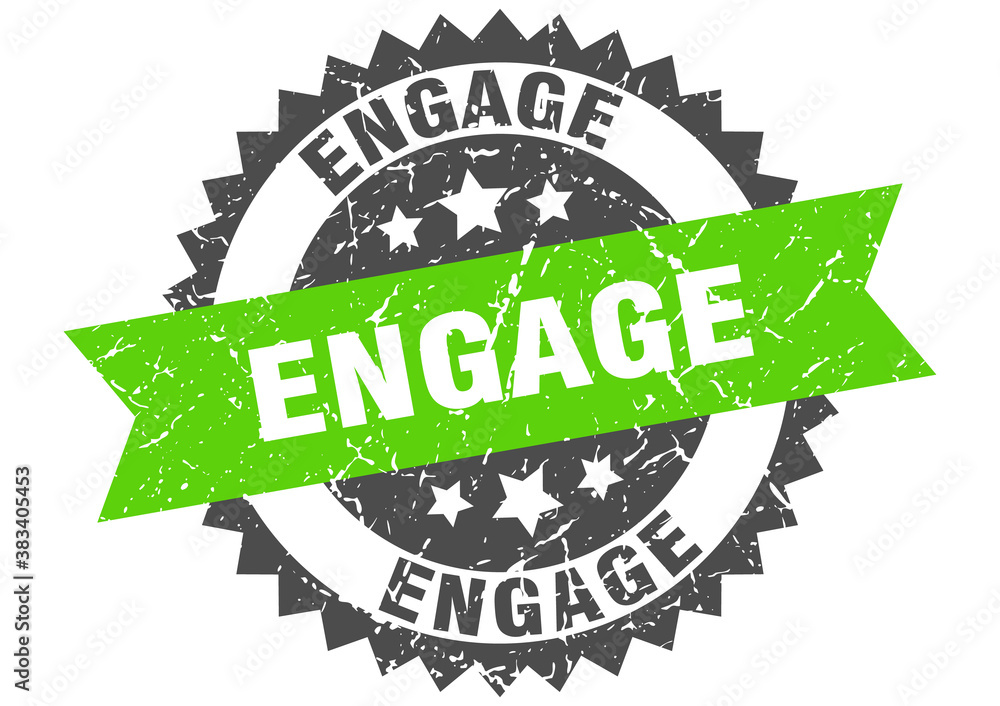 Obraz premium engage stamp. grunge round sign with ribbon