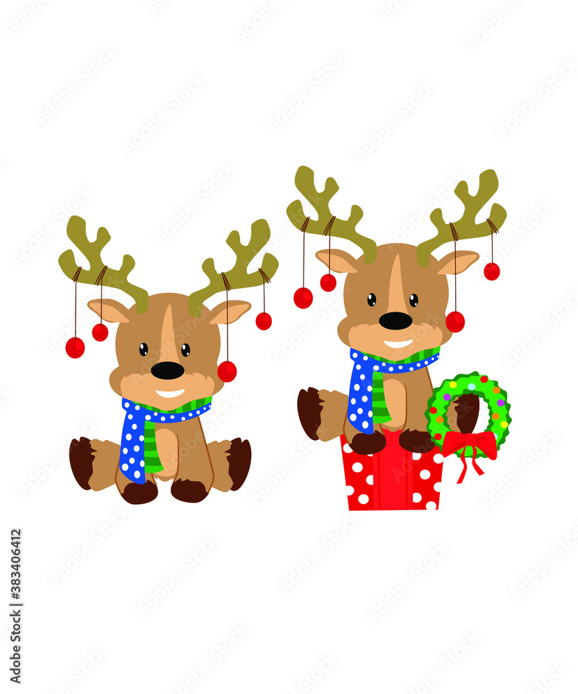 Naklejka premium deer mascot cartoon in vector