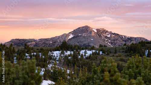 mountains vista with beautiful scenery