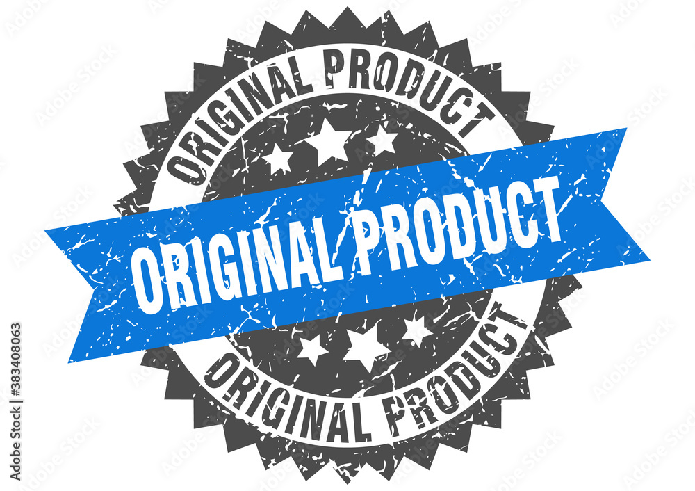 Obraz premium original product stamp. grunge round sign with ribbon