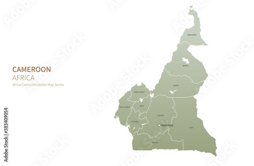 Cameroon map. vector map of african countries.