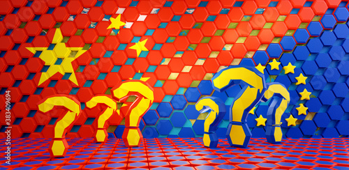 question marks and Europe a...