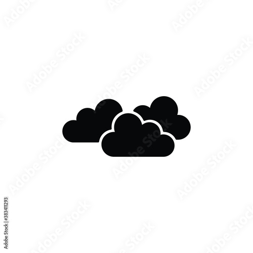 Cloud icon vector isolated on white, logo sign and symbol.