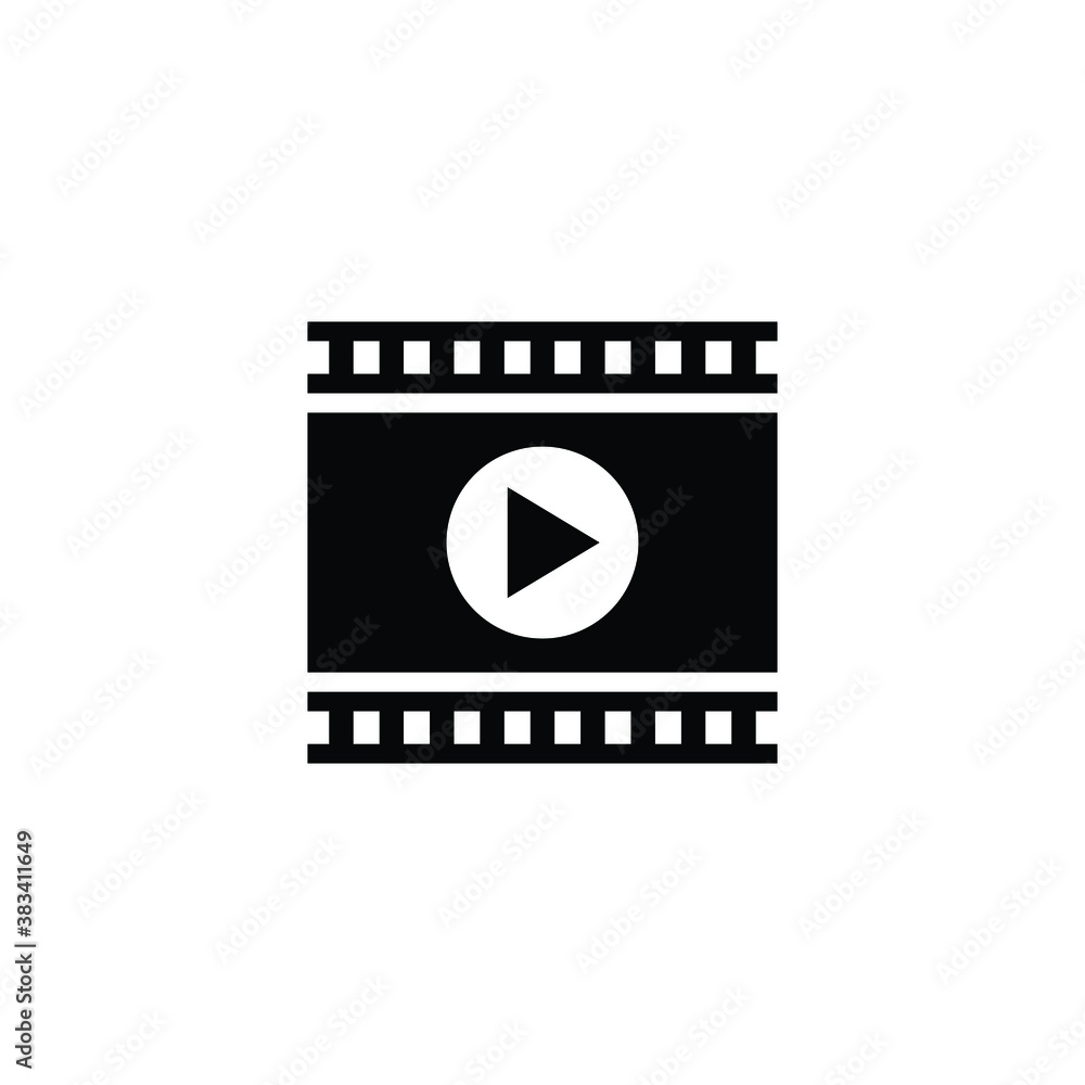 Video icon vector isolated on white, logo sign and symbol. Video icon vector isolated on white, logo sign and symbol.