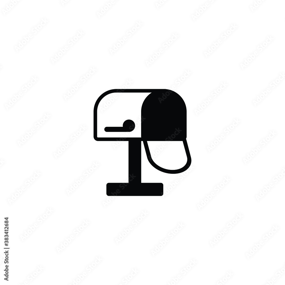 Post box icon vector isolated on white, logo sign and symbol. Post box icon vector isolated on white, logo sign and symbol.