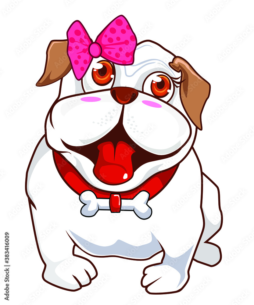 bulldog mascot cartoon in vector bulldog mascot cartoon in vector