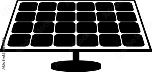 Solar panel on a white background. Solar cell panel vector symbol icon for design template