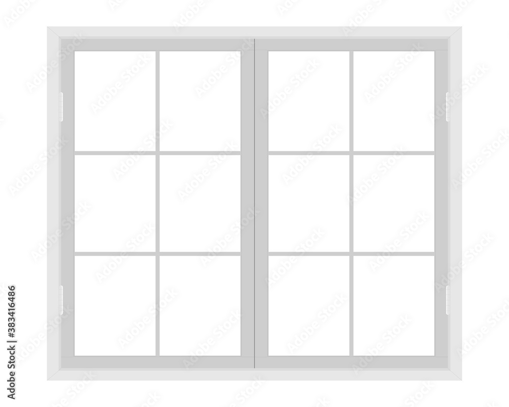 White window frame isolated on white background White window frame isolated on white background