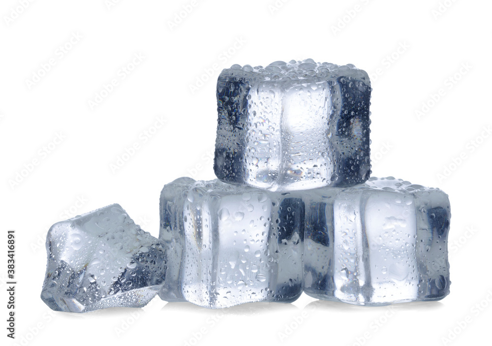 ice cubes isolated on white background ice cubes isolated on white background
