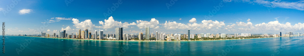 Aerial morning panorama Sunny Isles Beach FL Aerial morning panorama Sunny Isles Beach FL