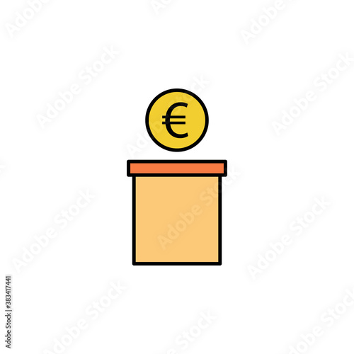 pot, dollar colored icon. Element of finance illustration. Signs and symbols colored icon can be used for web, logo, mobile app, UI, UX