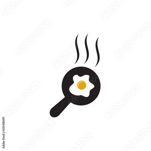 Scrambled egg logo design template