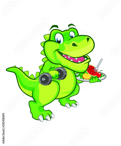 cute dinosaur cartoon nutrition © Elza