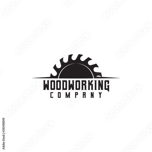 Circular saw logo design for woodworking company