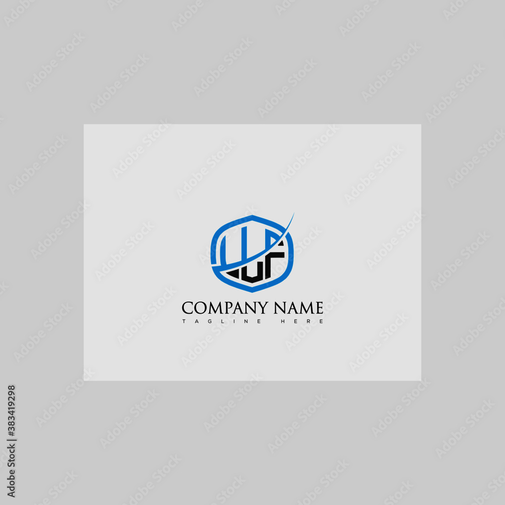 Obraz premium LLF Letter Logo Design Cross Monogram Icon.